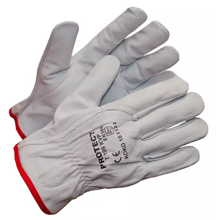 Työsormikas, kämmen ja selkäosa pukinnahkaa - Nahkaiset käsineet - 2404 - 1