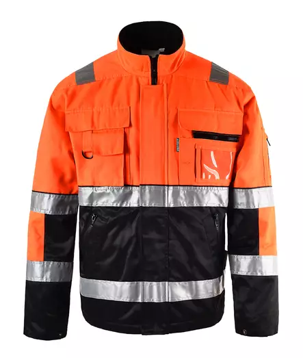 Takki, vuorellinen, musta/oranssi, EN 20471 lk.2 - Huomiovaatteet - 2370 - 1