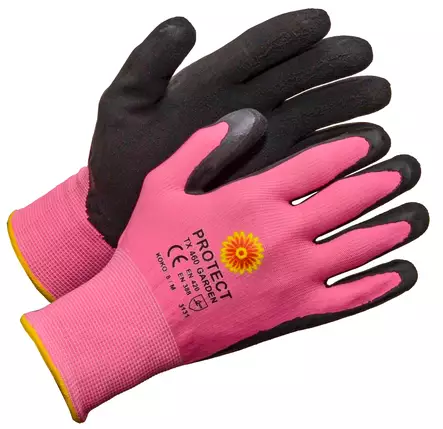 Vaahdotettu latexsormikas, pinkki - Latexpinnoitetut käsineet - 2439 - 1